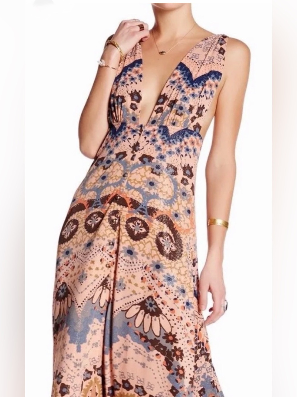 Free People "Other Days" Floral Print Maxi Dress